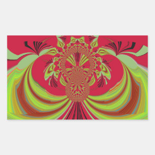 Beautiful red yellow design. Inspiration vector co Sticker