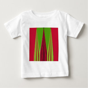 Beautiful red yellow green fractal art design baby T-Shirt
