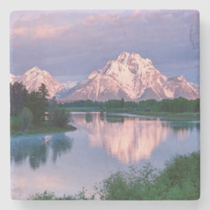 Beautiful Reflections-Grand Tetons Stone Coaster
