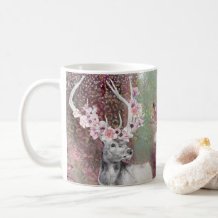 Beautiful Reindeer Elk Buck Bull Coffee Mug, Cup