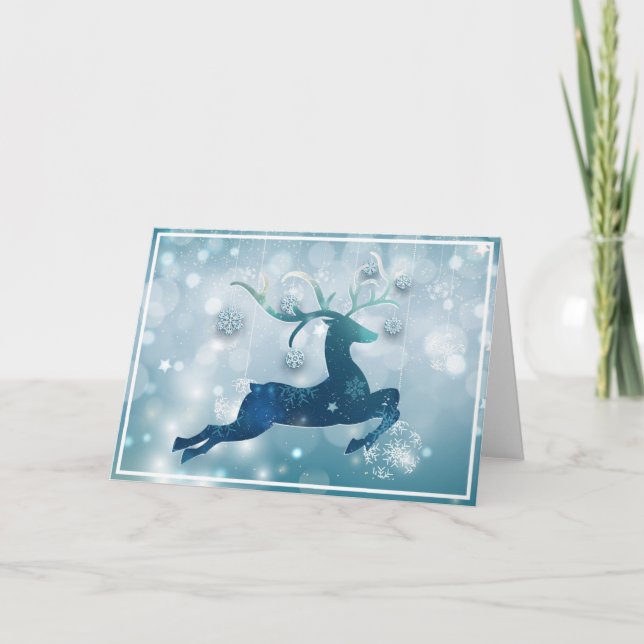 Beautiful Reindeer Holiday Card (Front)