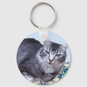 Beautiful Relaxing Cat  Keychain