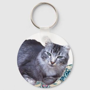 Beautiful Relaxing Cat  Keychain