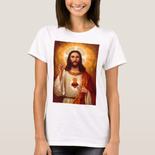 Beautiful religious Sacred Heart of Jesus image T-Shirt