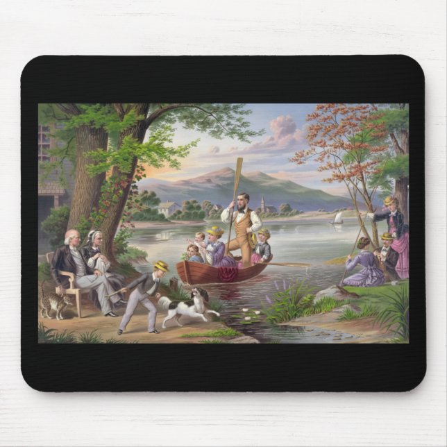 Beautiful Rendering of Vintage Fine Art Mouse Pad (Front)