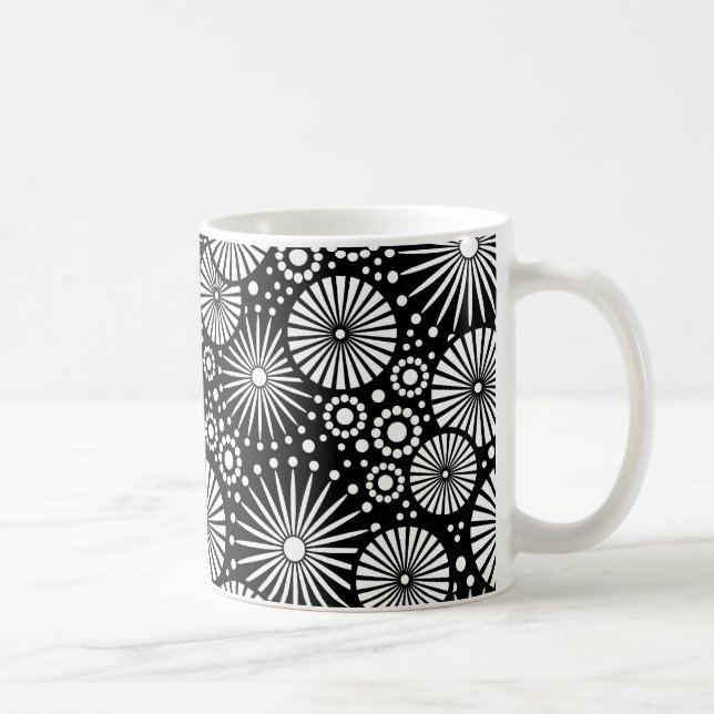 Beautiful retro black and white Mug (Right)