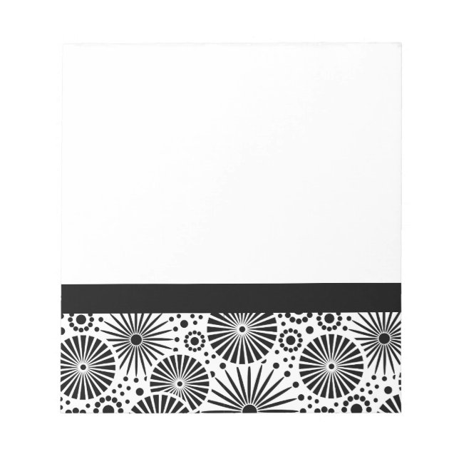 Beautiful retro black and white Notebook Notepad (Front)