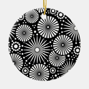 Beautiful retro black and white Ornament