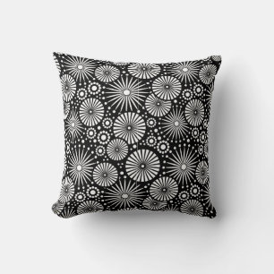Beautiful retro black and white Pillow