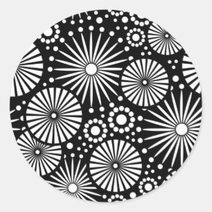 Beautiful retro black and white Sticker