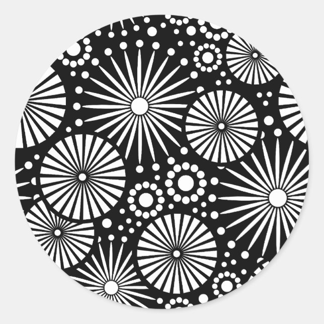 Beautiful retro black and white Sticker (Front)