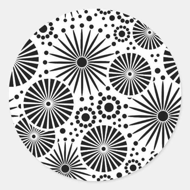 Beautiful retro black and white Sticker (Front)