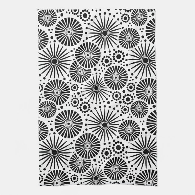 Beautiful retro black and white Towel (Vertical)