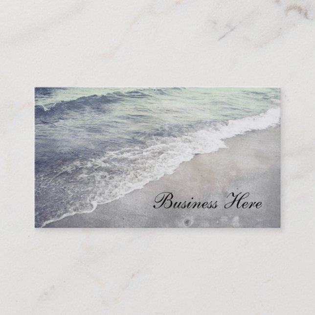 Beautiful Retro Lake Michigan Shoreline Business Business Card (Front)