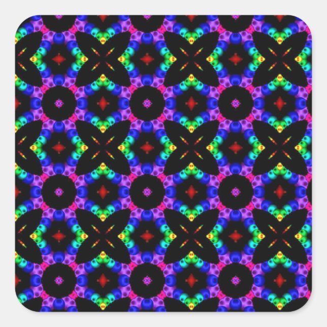 Beautiful Retro Pattern Square Sticker (Front)
