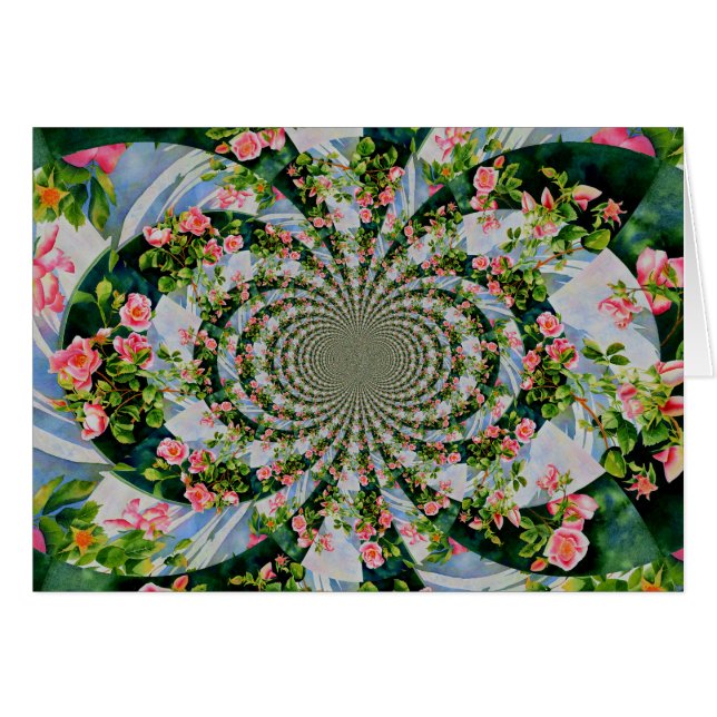 Beautiful retro pink red roses watercolor floral (Front Horizontal)