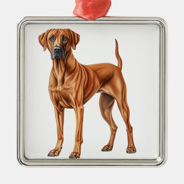 BEAUTIFUL RHODESIAN RIDGEBACK DOG METAL ORNAMENT (Front)