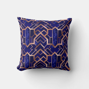 beautiful rich purple marble geometric pillow