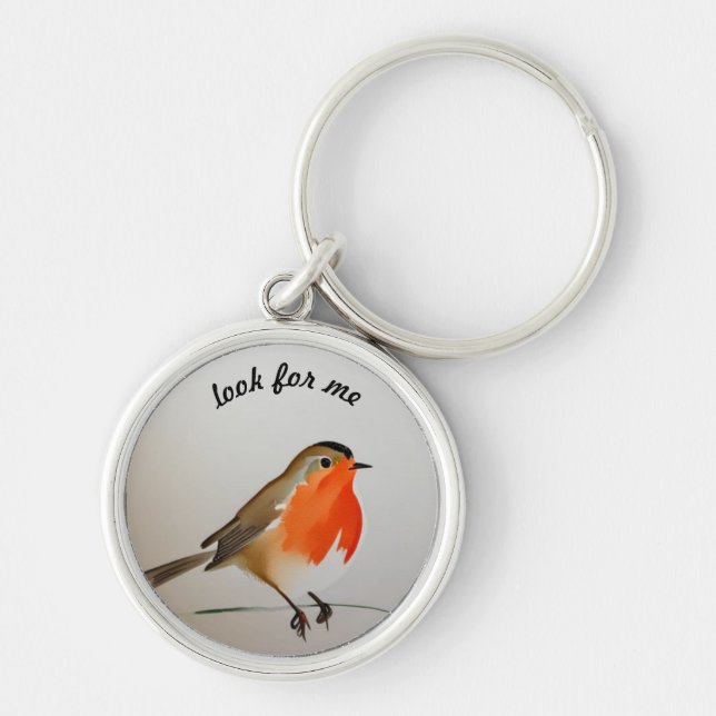 Beautiful Robin remember me Keychain (Front)