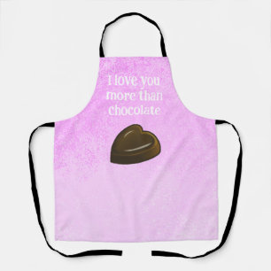 Beautiful Romantic Chocolate Heart Apron