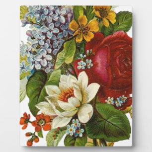 Beautiful Romantic Summer Bouquet with Red Rose Plaque