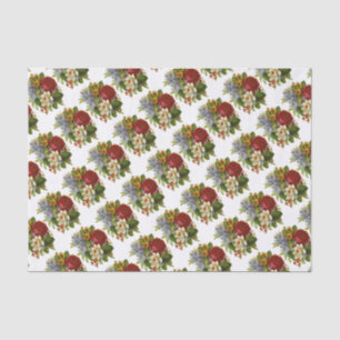 Beautiful Romantic Summer Bouquet with Red Rose Tissue Paper