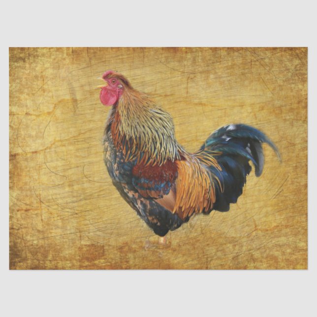 Beautiful Rooster Tissue Paper (Front)