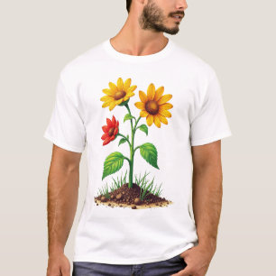 Beautiful Rose Floral Art T-Shirt