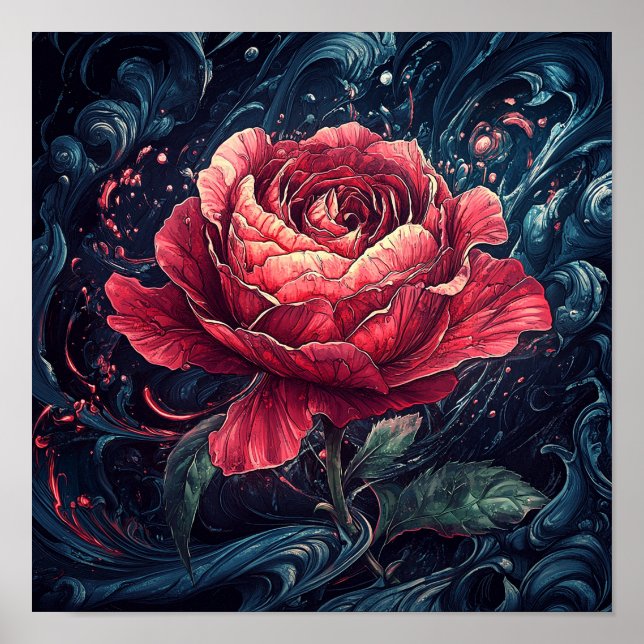Beautiful Rose Flower Wall Hanging Home Styling Poster (Front)