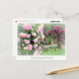 Beautiful Rose Garden Postcard