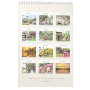 Beautiful Rose Garden Scenery Calendar (Type-B) カレ