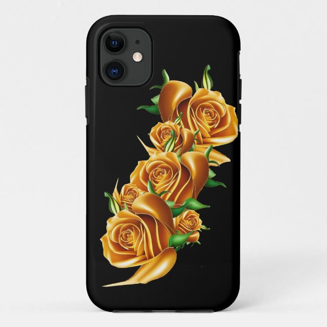 Beautiful rose gold flowers Case-Mate iPhone case (Back)