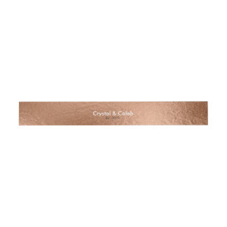 Beautiful Rose Gold Foil-Effect Invitation Belly Band