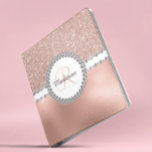Beautiful Rose Gold Glitter Diamonds Monogram Binder<br><div class="desc">This design was created though digital art. It may be personalized in the area provide or customizing by choosing the click to customize further option and changing the name, initials or words. You may also change the text colour and style or delete the text for an image only design. Contact...</div>
