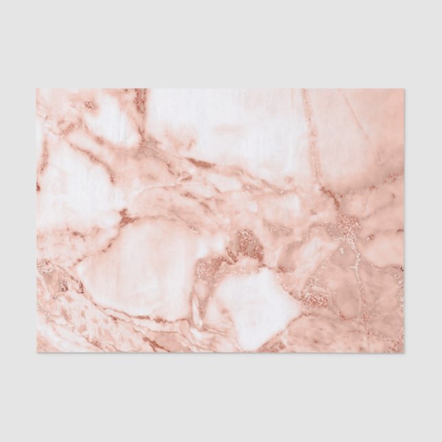 Beautiful Rose Gold Sparkle Marble Pattern Tissue Paper (Front)