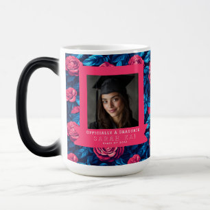 Beautiful Rose Pattern Boys Graduation Gift Magic Mug