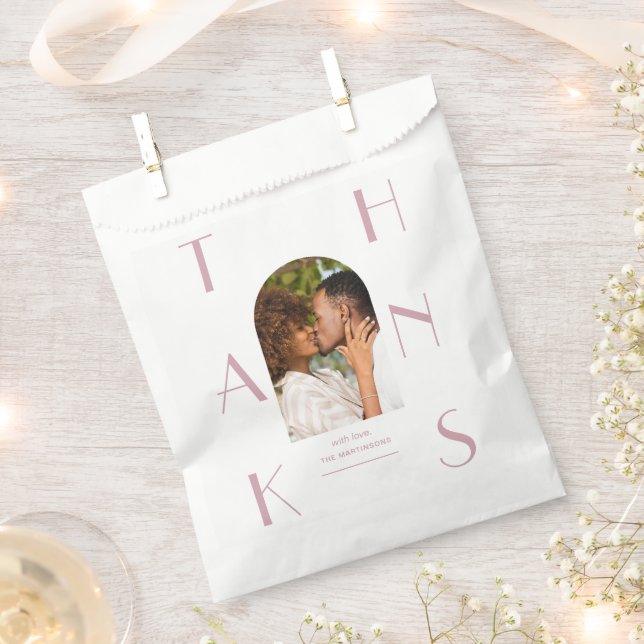 Beautiful Rose Photo Wedding Favour Bag (Clipped)