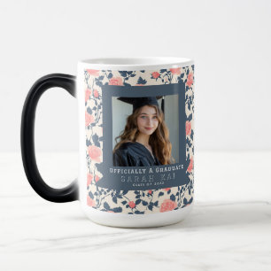 Beautiful Rose Print Graduate Magic Mug