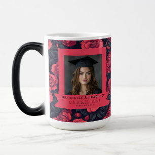 Beautiful Rose Print Grandaughter Graduation Magic Mug