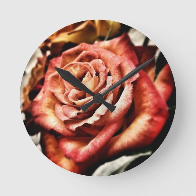 Beautiful Rose Round Clock (Front)