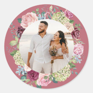 Beautiful Rose Spray Wedding Photo Sticker