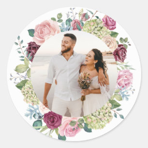 Beautiful Rose Spray Wedding Photo Sticker
