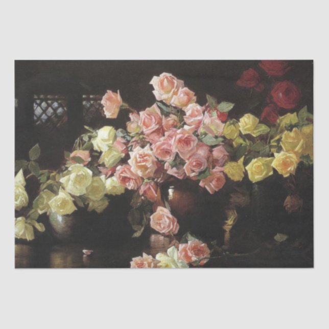 Beautiful Roses (by Joseph DeCamp) Tissue Paper (Front)
