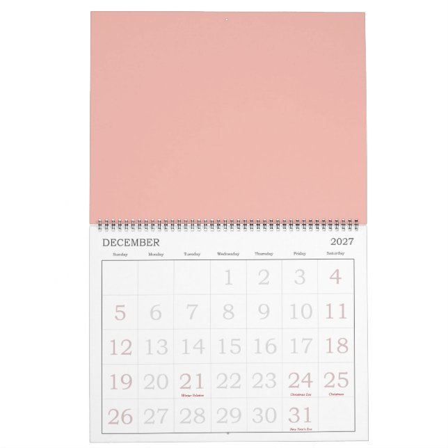 Beautiful Roses Calendar (Dec 2027)