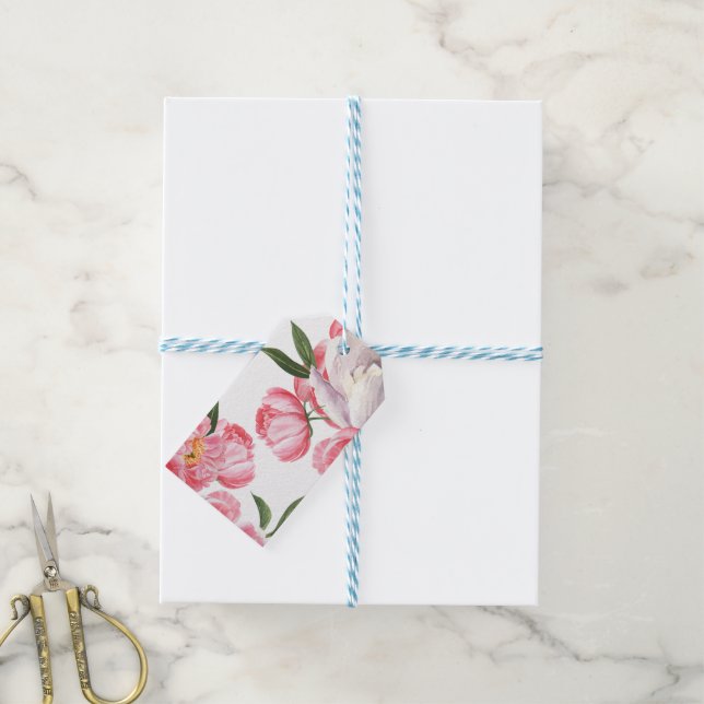 Beautiful Roses Gift Tags (With Twine)