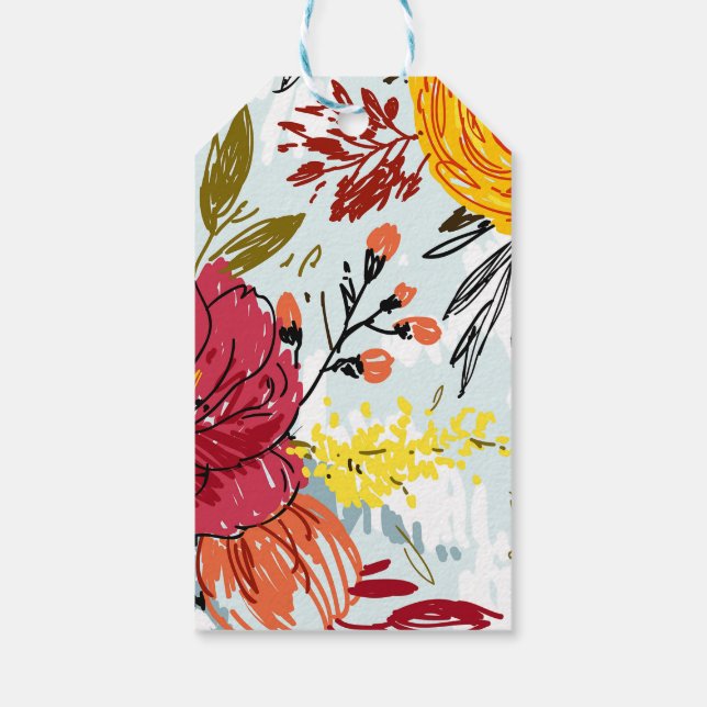 Beautiful Roses Gift Tags (Back)