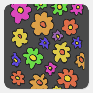 beautiful roses square sticker