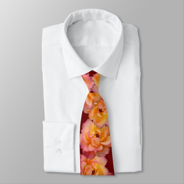 Beautiful Roses Tie (Tied)