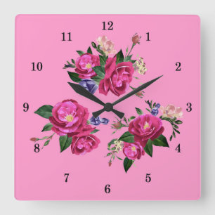 Beautiful Roses Wall Clock