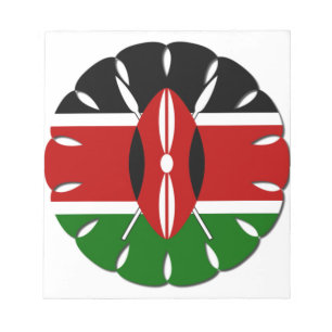 Beautiful Round Kenyan Motif: A National Symbol Notepad